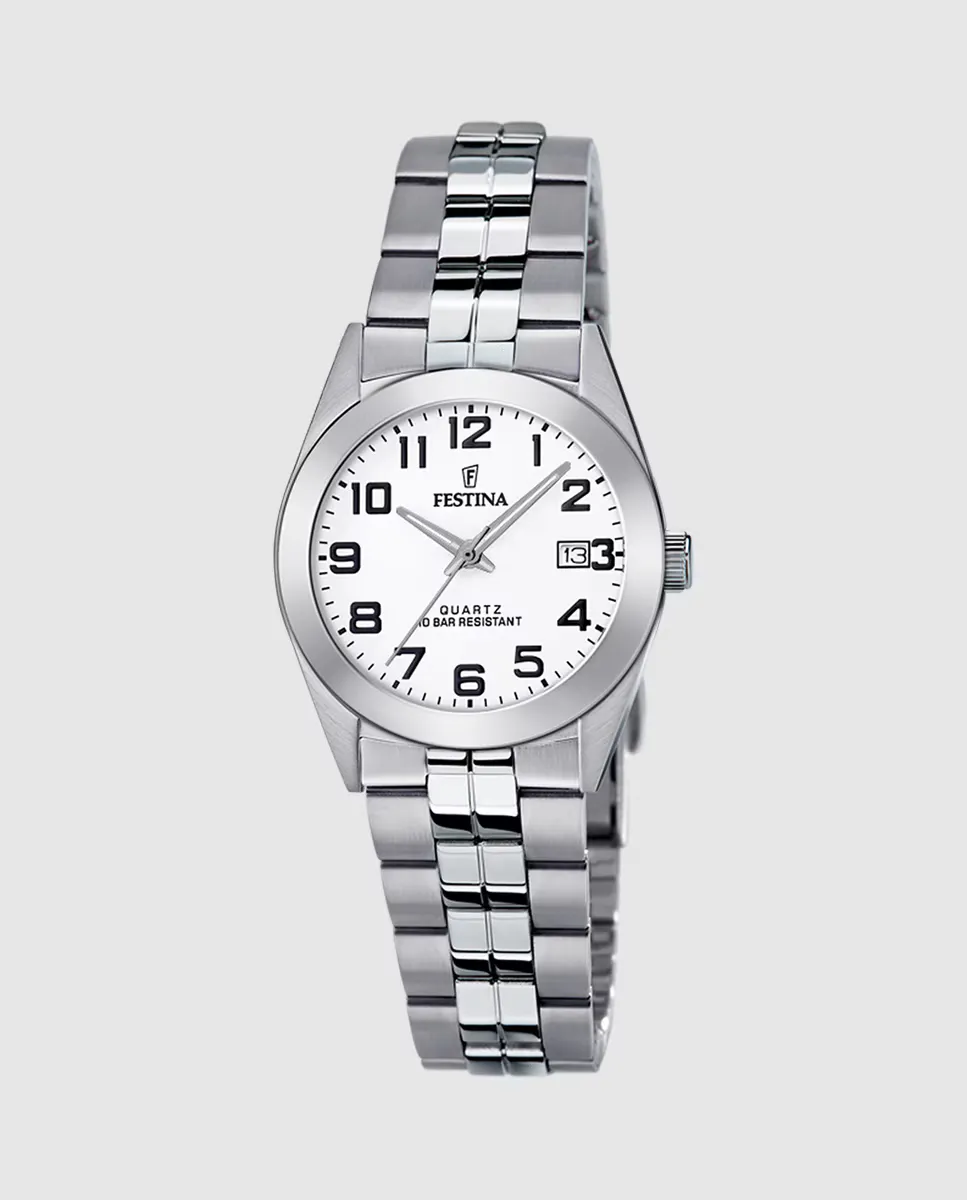 

Женские часы F20438/1 Acero Classico из серебристой стали Festina, серебряный