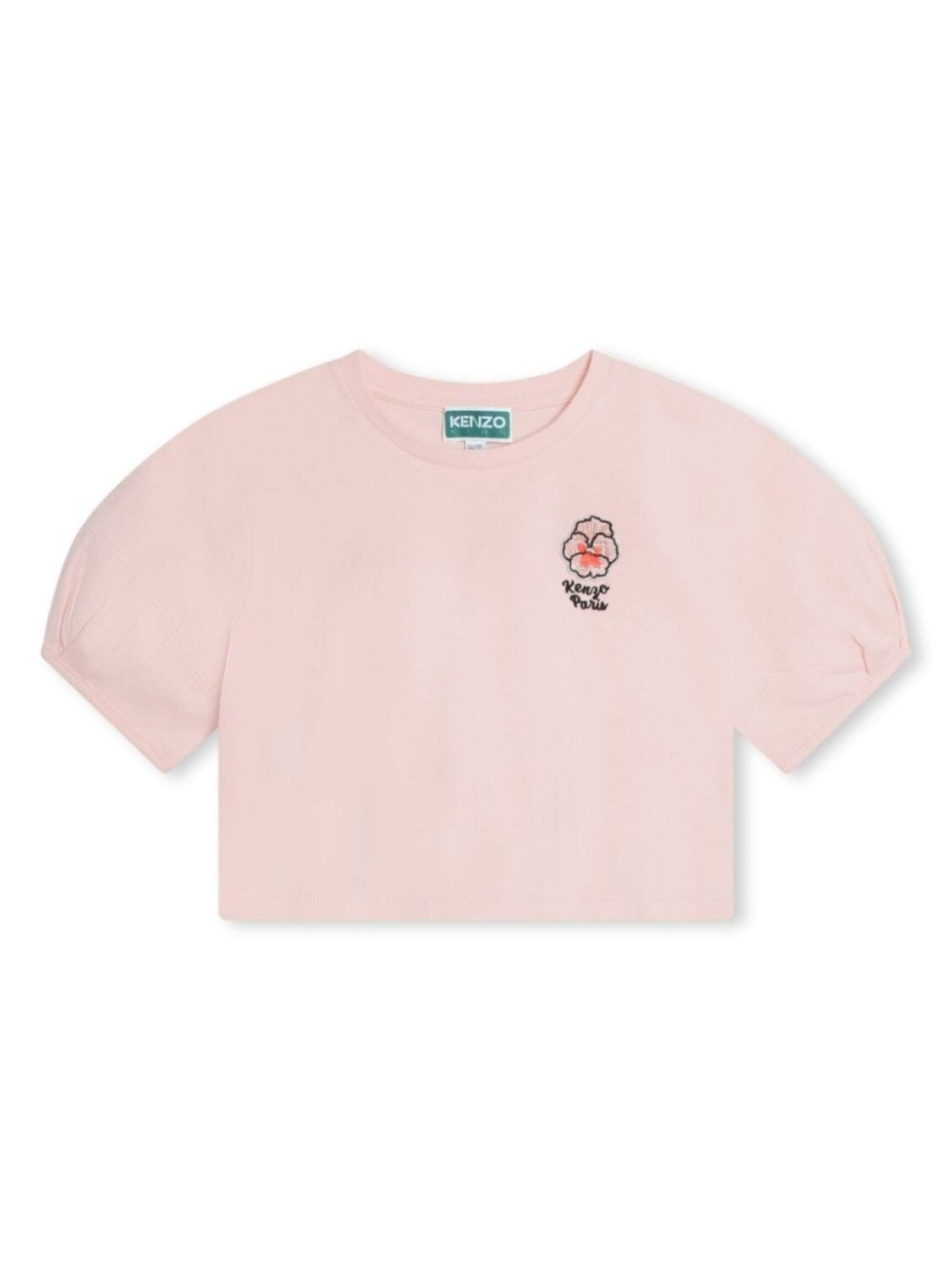 

Kenzo Kids футболка с нашивкой-логотипом, розовый