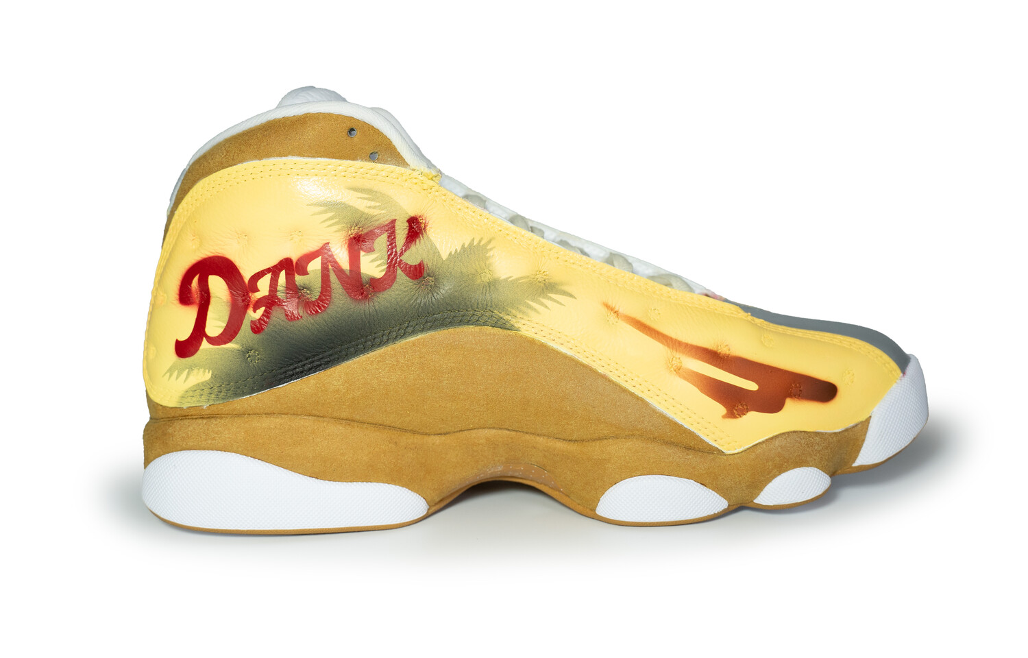 

Кроссовки Air Jordan 13 Vintage Basketball Shoes Men High-top Yellow/brown/white, цвет Wheat