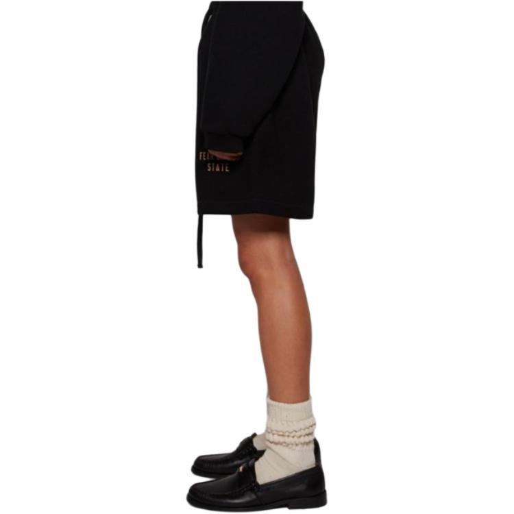 Спортивные шорты Fear of God Essentials Fleece Soccer Short 'Black', черный — фото 4