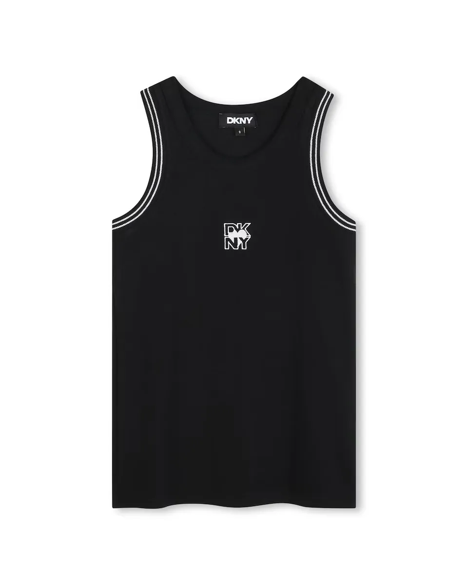 

Футболка для девочек без рукавов DKNY, чёрный