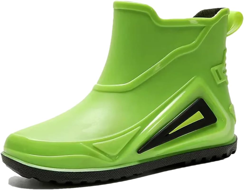 

Мужские рыбацкие ботинки Wjnvfioo для активного отдыха, нескользящие, легкие походные ботинки, дождевые сапоги Shaxi, прочные водонепроницаемые резиновые ботинки, 39 En8