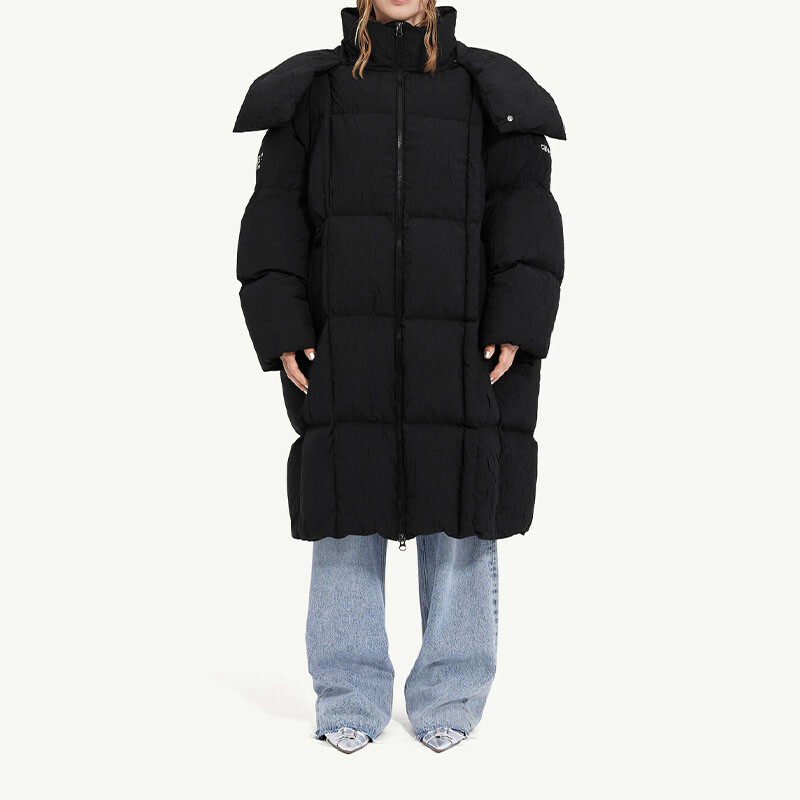Chenpeng X MM6 X CHENPENG Совместная куртка-пуховик унисекс, черная Mm6 Maison Margiela, черный — фото 3