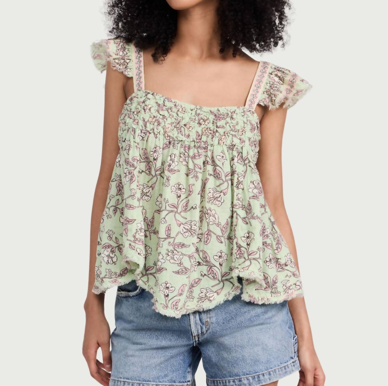 

Блузка женская Free People, цвет sweet mint combo