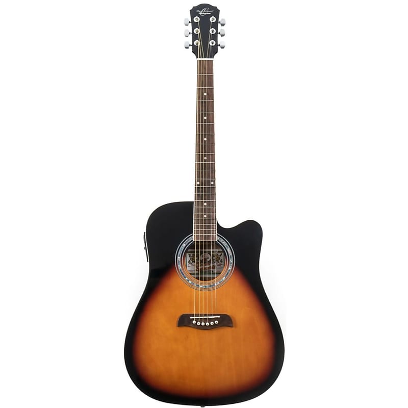 

Акустическая гитара Oscar Schmidt OD45CEVSB Dreadnought Cutaway Acoustic Electric Guitar, Vintage Sunburst