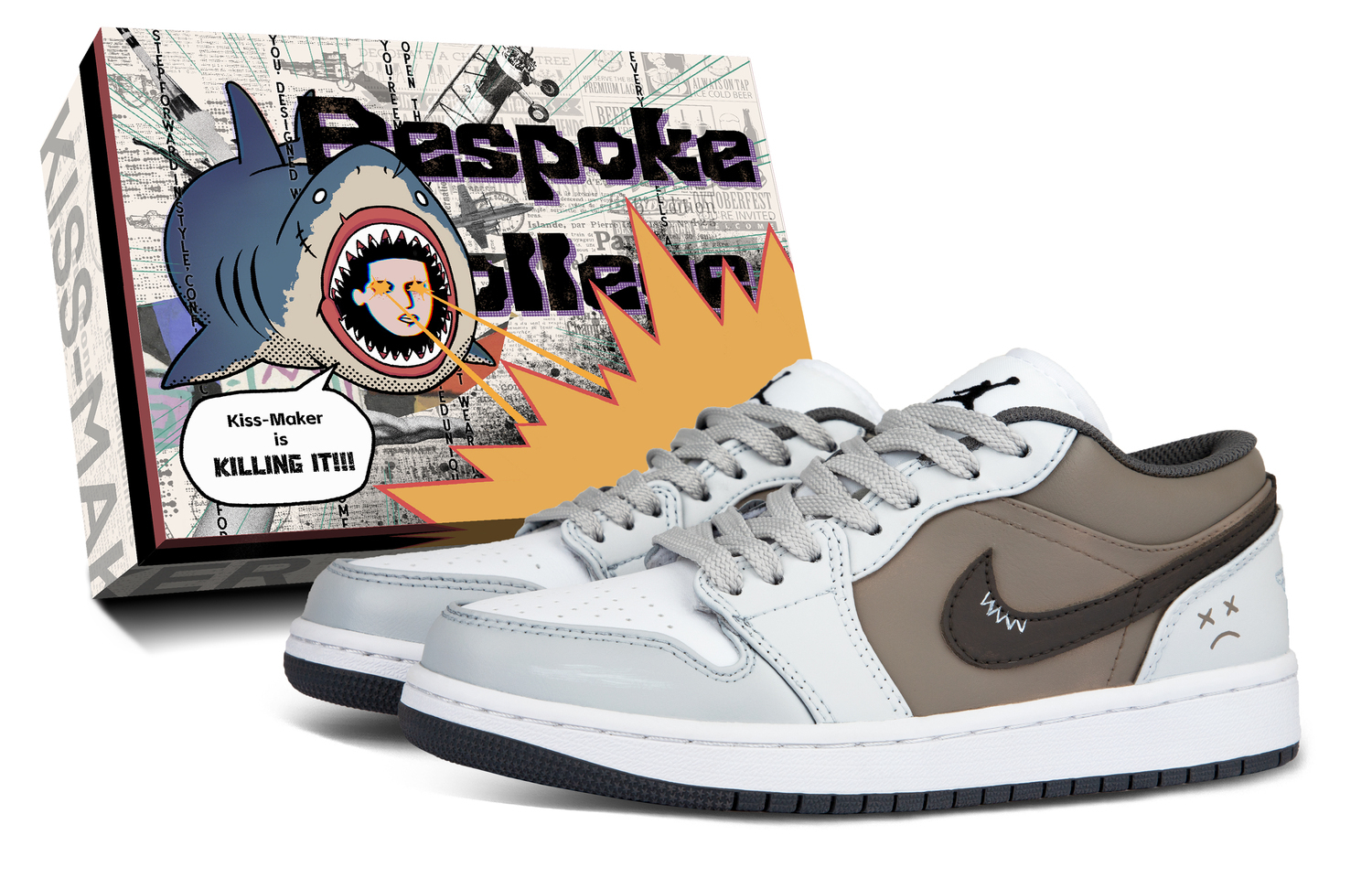 

Jordan Кроссовки Unisex Air 1 Cushioning Low top Vintage White Brown