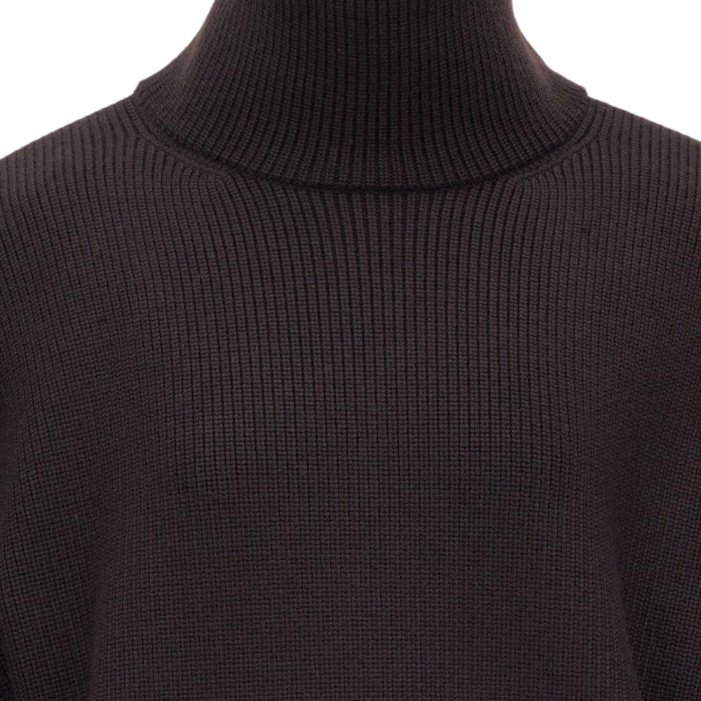 Свитер с воротником-водолазкой SAINT LAURENT, темно-коричневый — фото 4