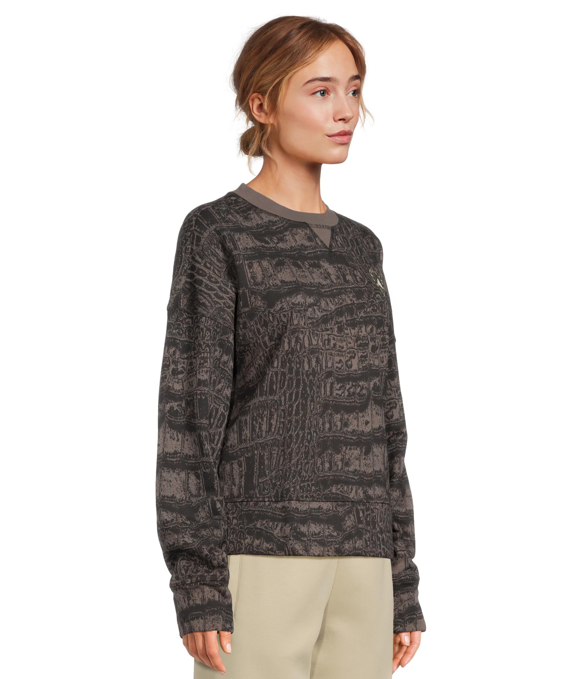 Толстовка adidas by Stella McCartney Loose Sweatshirt Printed JN2215, цвет Black Charcoal — фото 2