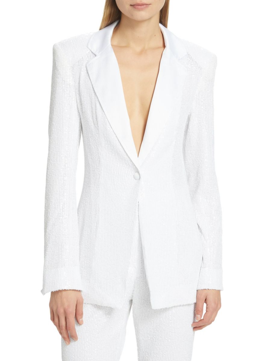 

Блейзер с водными пайетками Rotate Birger Christensen, цвет Bright White