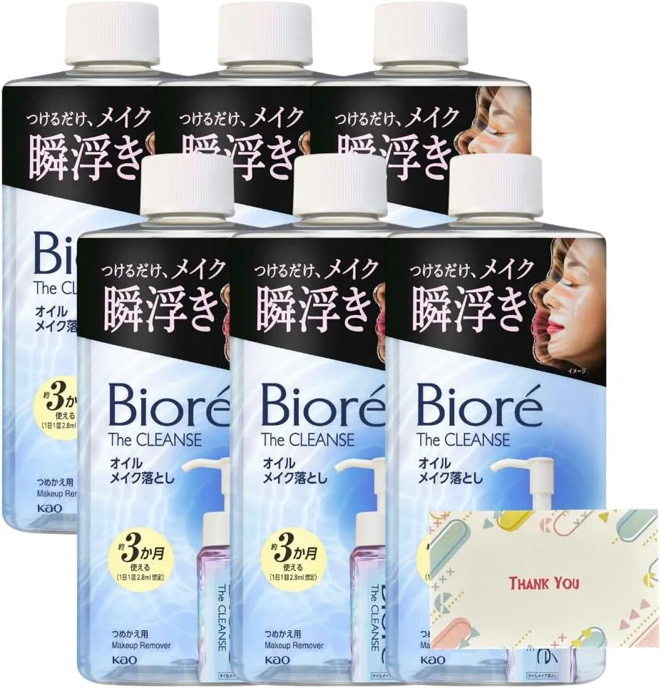 Набор Kunutonn — Масло для снятия макияжа Biore Zakuren Oil Refill, 280 мл, набор 6 шт