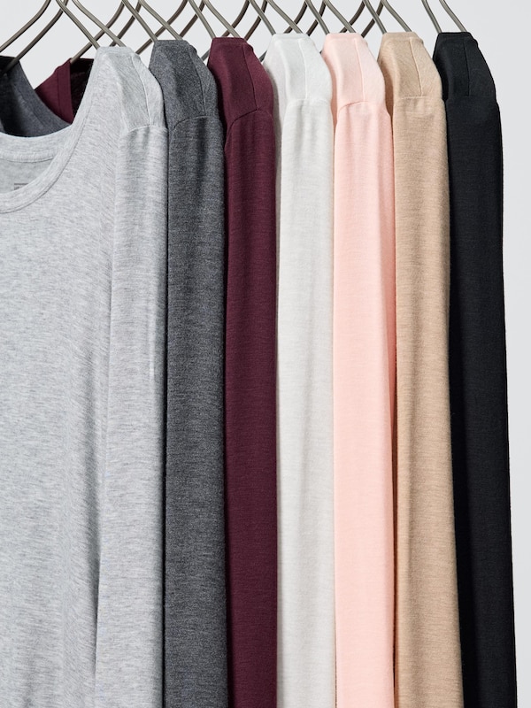 Футболка HEATTECH Extra Warm с овальным вырезом Uniqlo, 30 natural — фото 3