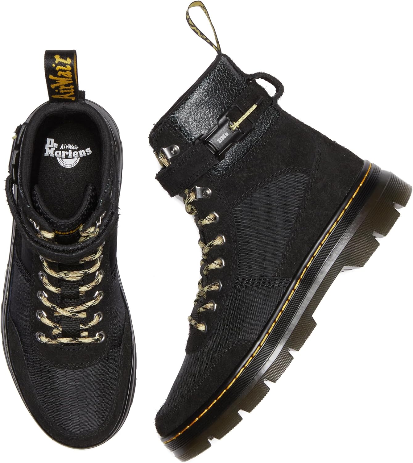 Ботинки Dr. Martens Unisex-Adult Combs Tech Fashion Boot, Black Napped Suede — фото 3