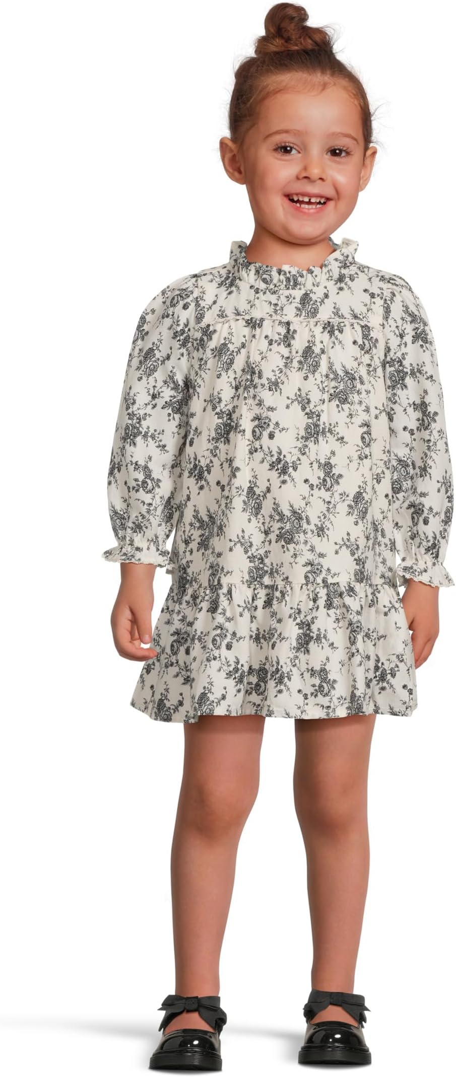 

Платье из твила с цветочным принтом Janie and Jack, Ivory