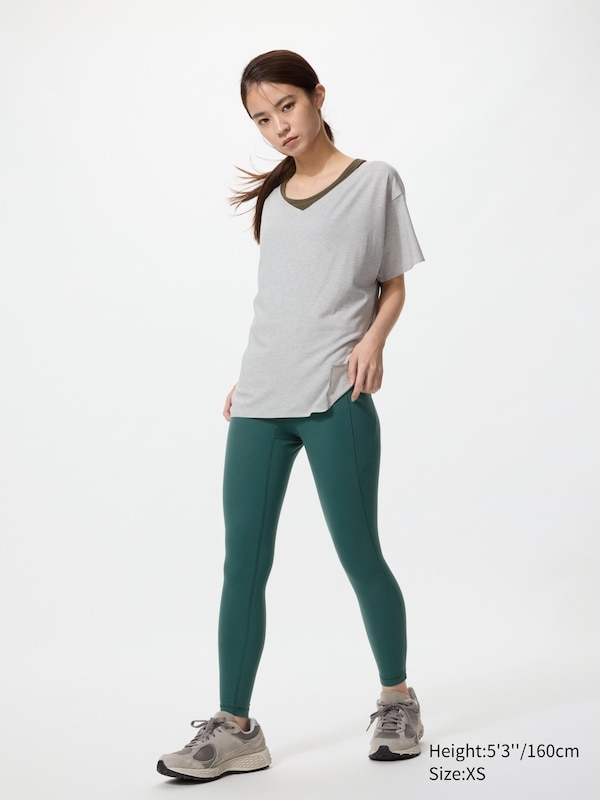

Ультраэластичные активные леггинсы (укороченные) Uniqlo, 55 green