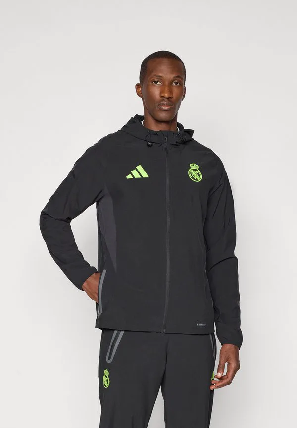 Куртка для путешествий real madrid tiro25 pro vis tech travel jacket team Adidas Performance, Black/Lucid Lemon