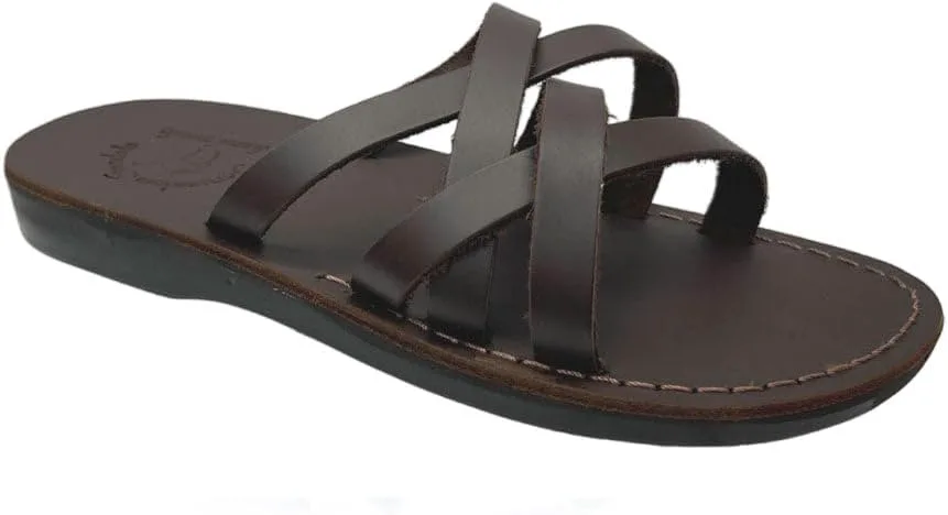 Gad - Кожаные сандалии с перекрестными ремешками - Мужские сандалии Jerusalem Sandals, коричневый — фото 2