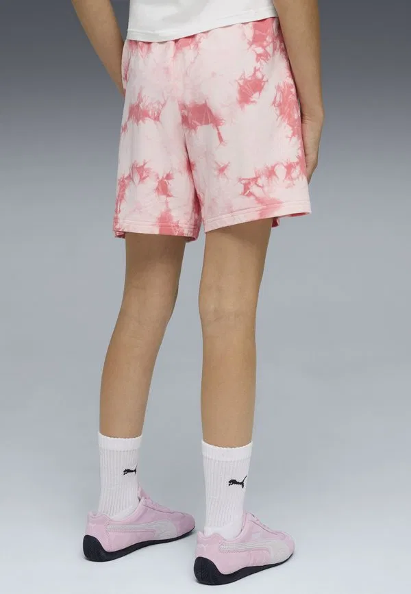 Шорты essentials свободного кроя с эффектом тай-дай, Puma, Wild Pink — фото 2