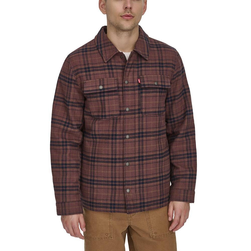 

Мужская куртка-рубашка на стеганой подкладке Levi's, цвет Bitter Chocolate Plaid