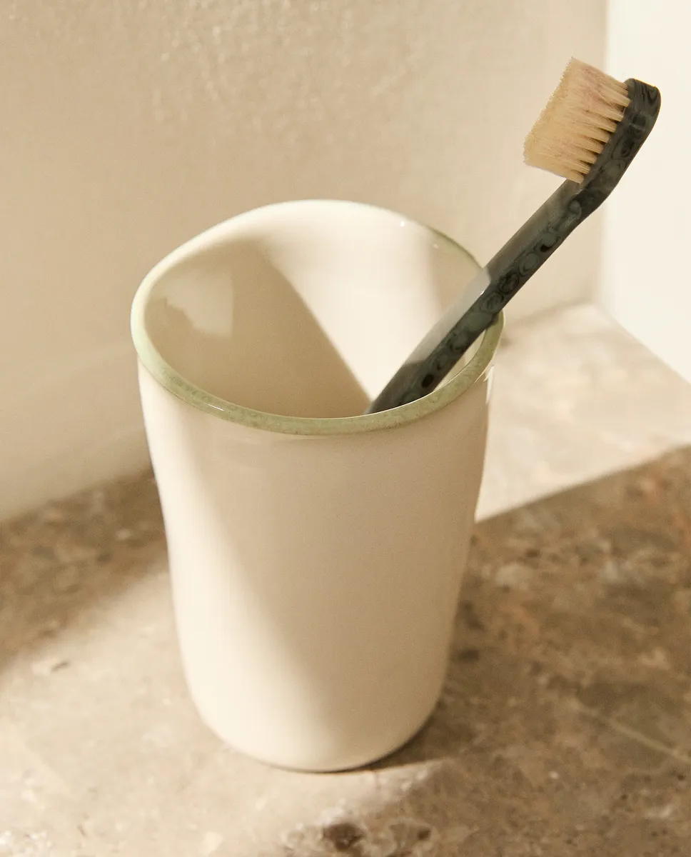 

Керамический держатель зубной щетки Zara Home, экрю