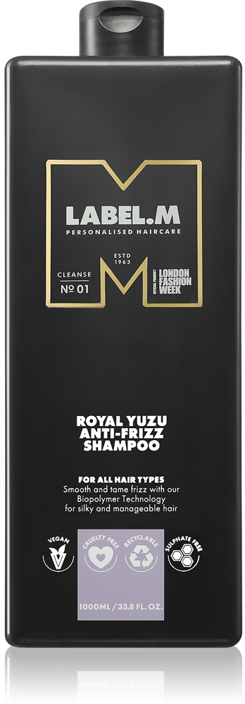 

Разглаживающий шампунь Royal Yuzu для вьющихся волос Label.M, 1000 мл