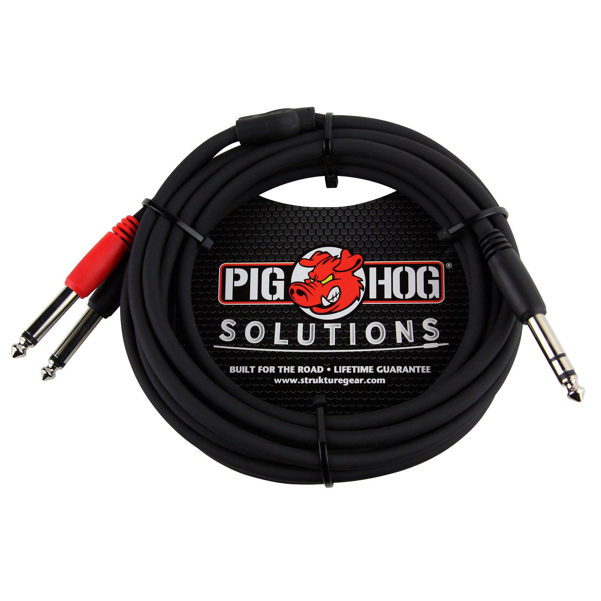 

Pig Hog Solutions TRS(M) — двойной вставной кабель 1/4 дюйма, длина 10 футов.