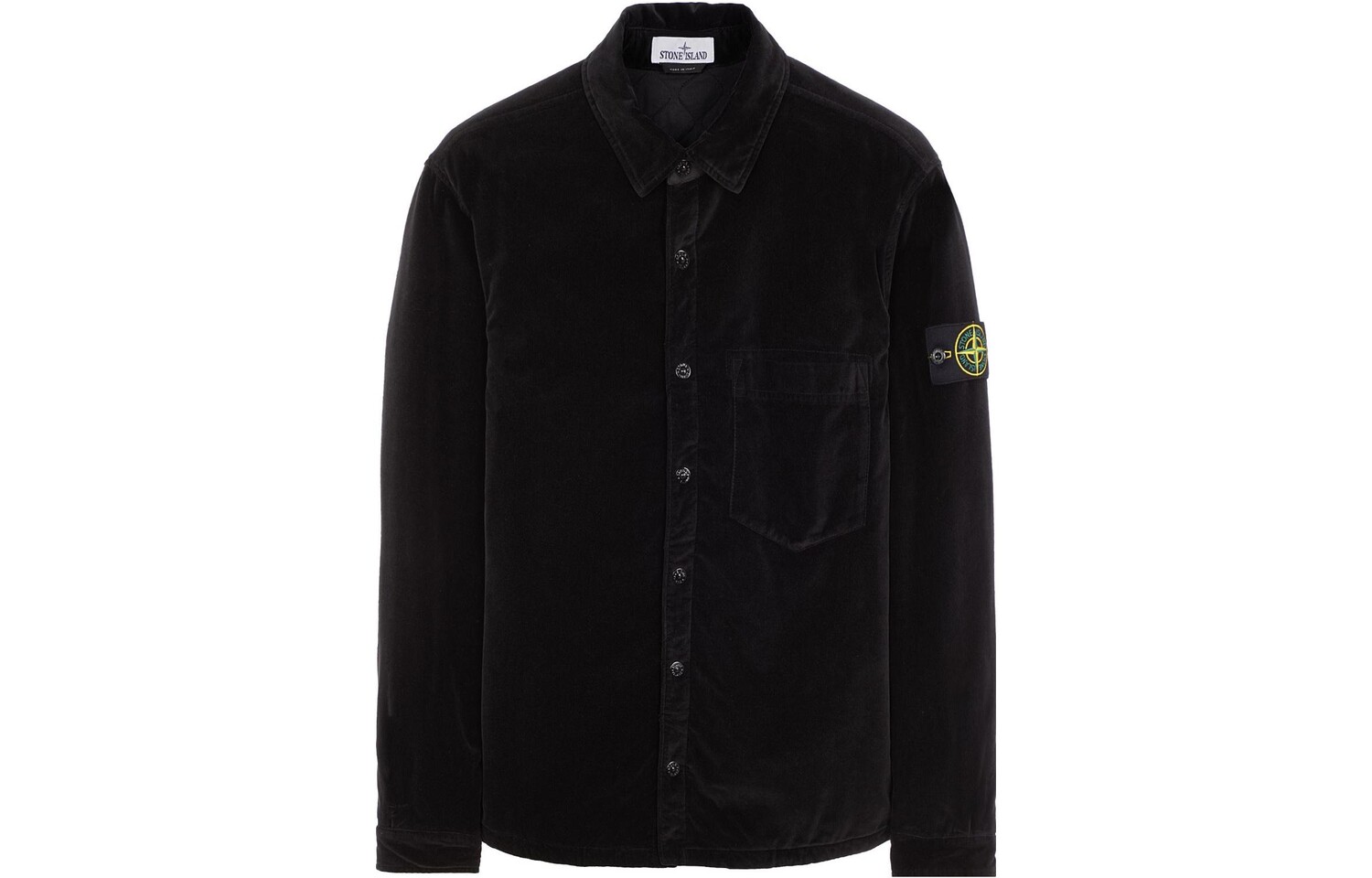 

Рубашка мужская Stone Island с нашивкой, черный