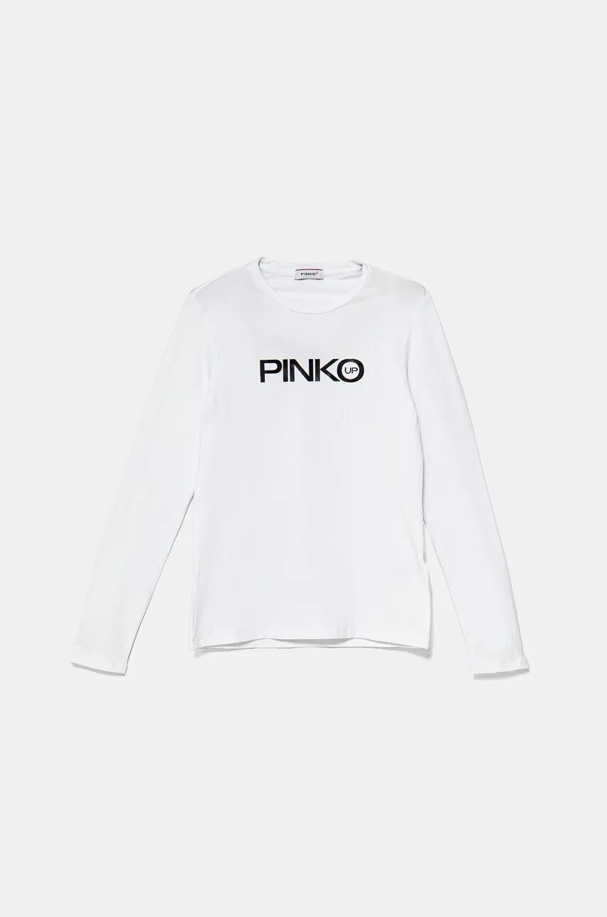 

Хлопковая рубашка Pinko Up с длинными рукавами для мальчиков и девочек, белый