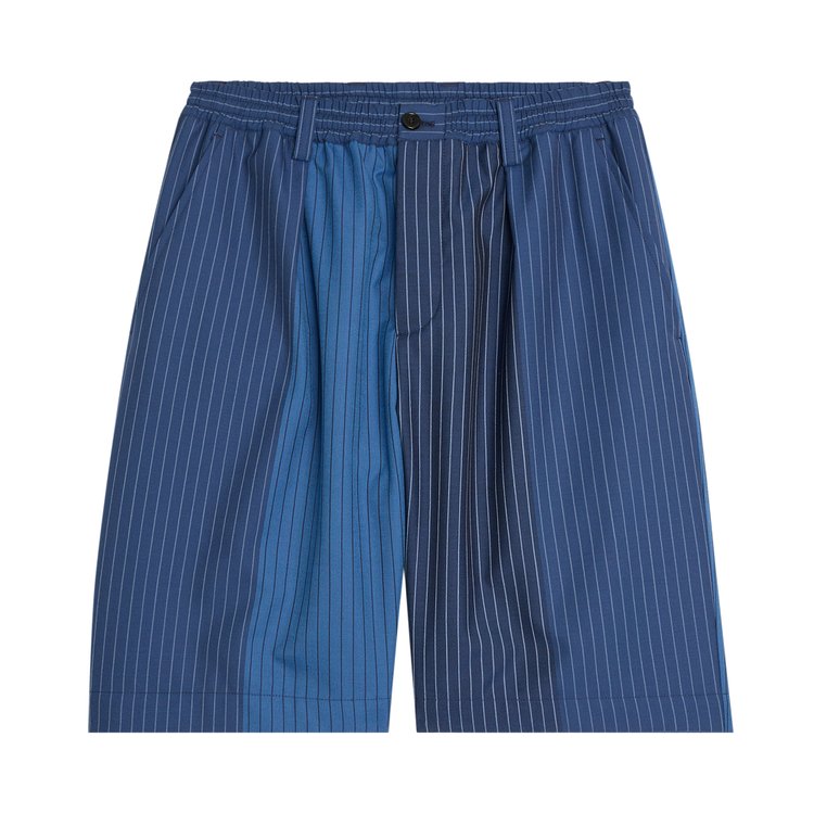 

Брюки Marni Loose Fit Stripped Drawstring Bermuda Pant, синий