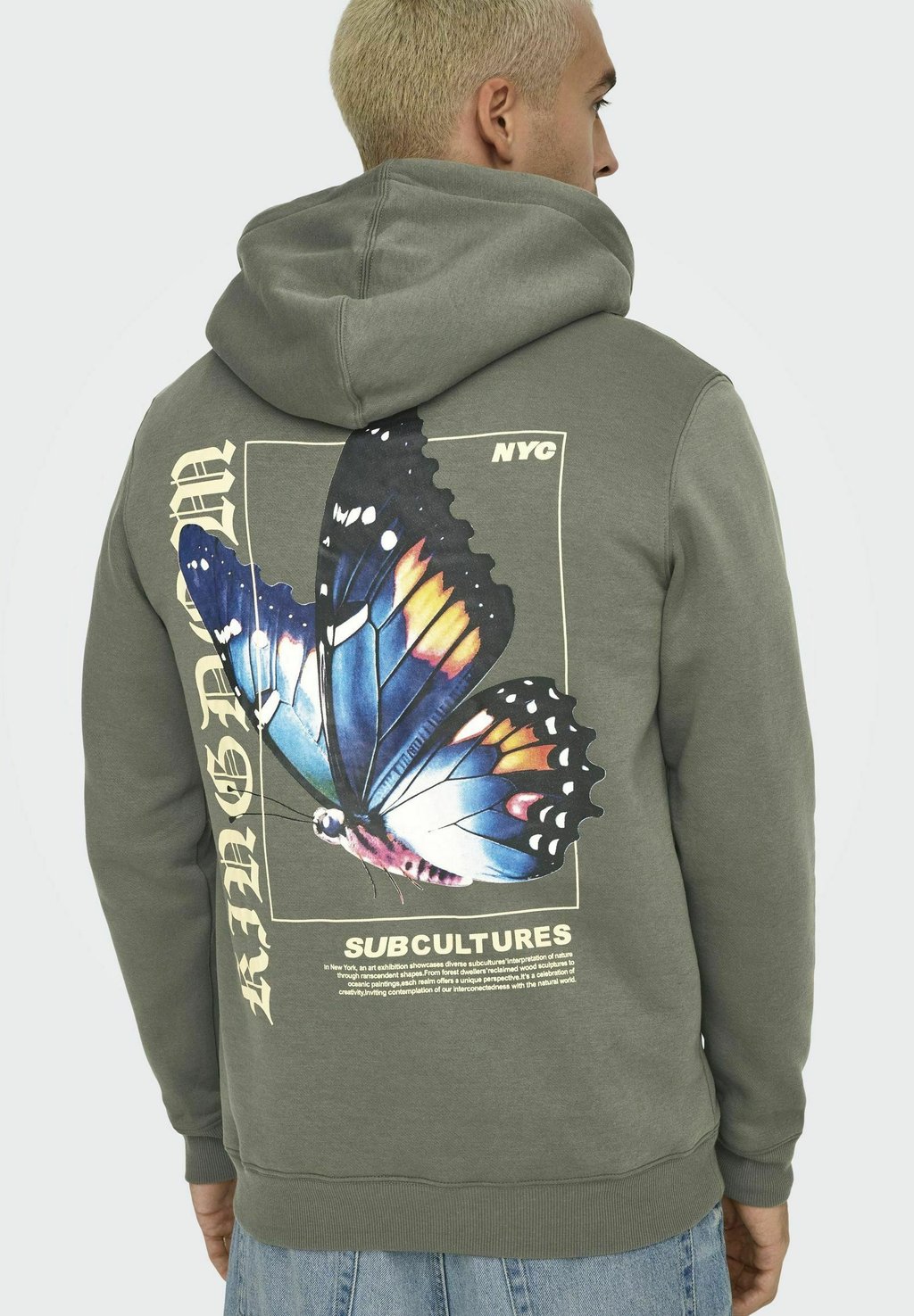

Толстовка ONSKEANE - Hoodie Only & Sons, светло-серый