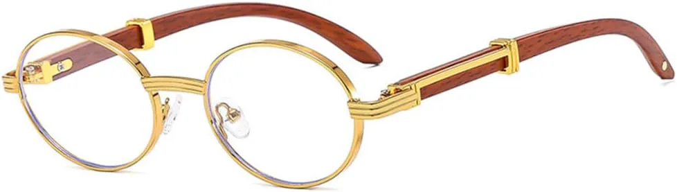 

Мужские солнцезащитные очки в стиле ретро с овальными линзами и прозрачным градиентом, женские солнцезащитные очки с защитой от УФ-излучения UV400 MTZJH, Golden Clear