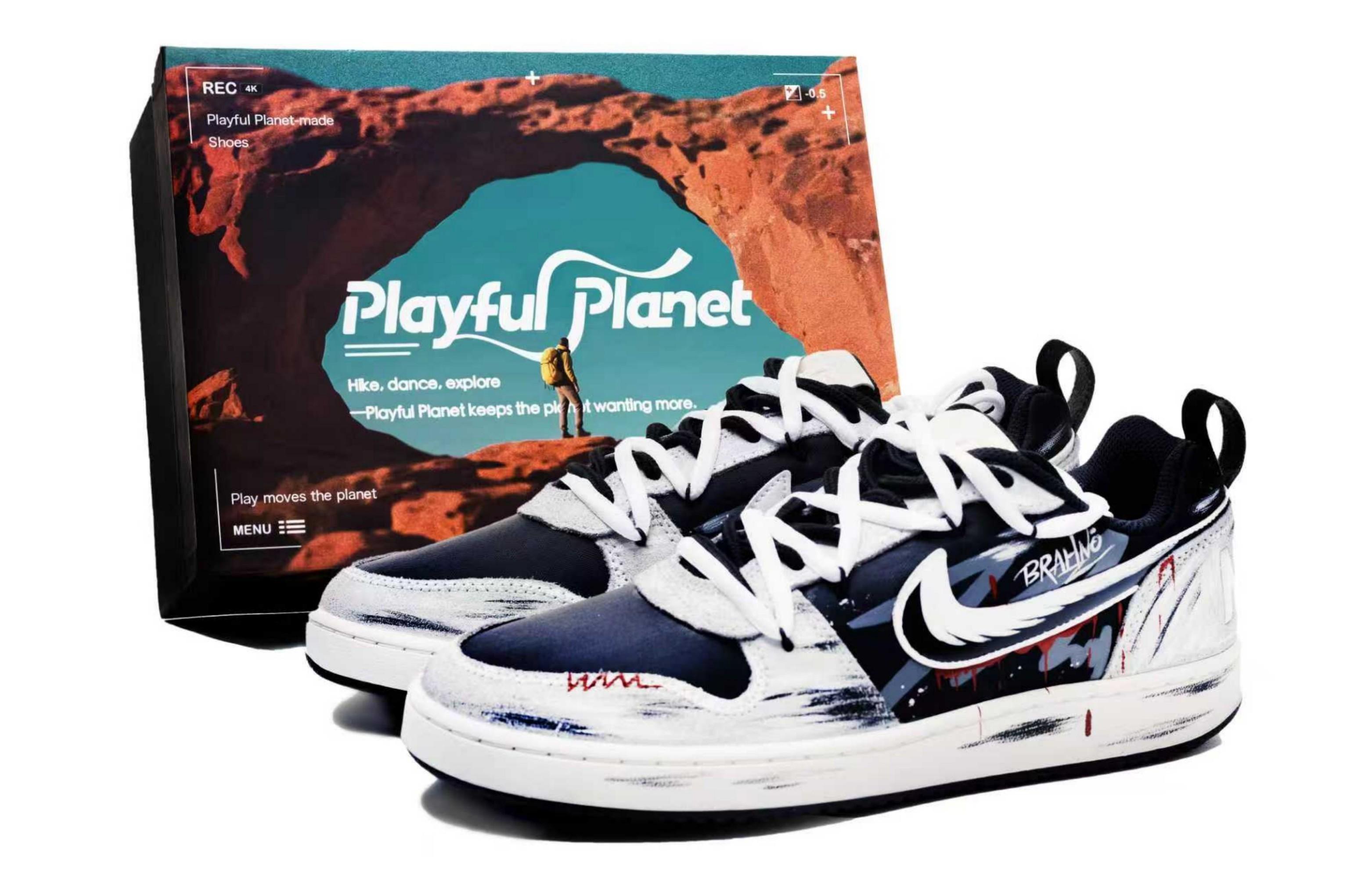 

Court Borough устойчивые к истиранию низкие кроссовки для скейтбординга мужские винтажные серые Nike, серый, Premium черный