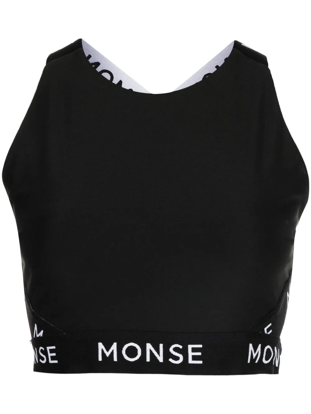 

Спортивный топ с логотипом Monse, черный