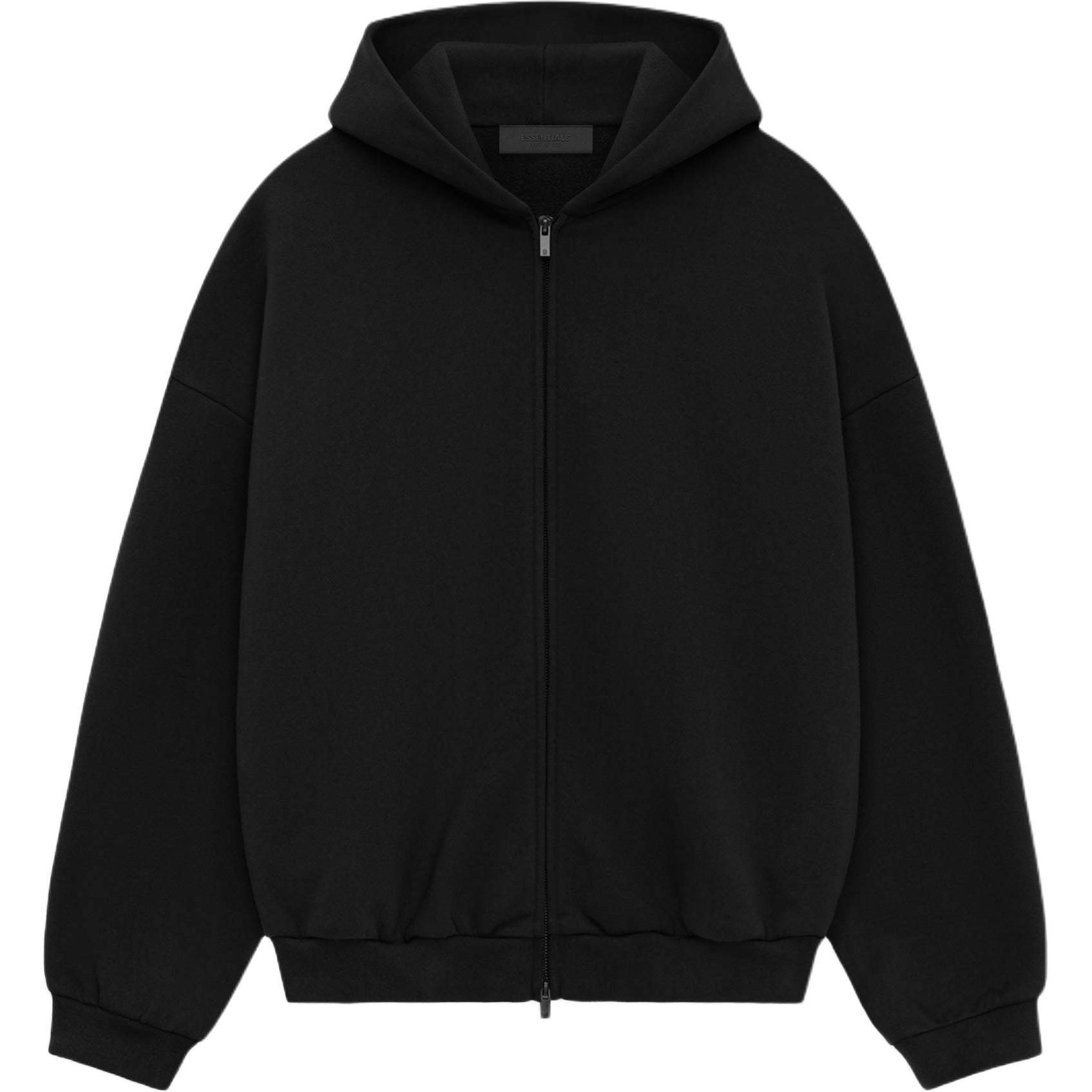 Толстовка с капюшоном на молке Heavy Fleece Fear Of God Essentials, Цвет обсидиановый черный/черный — фото 3