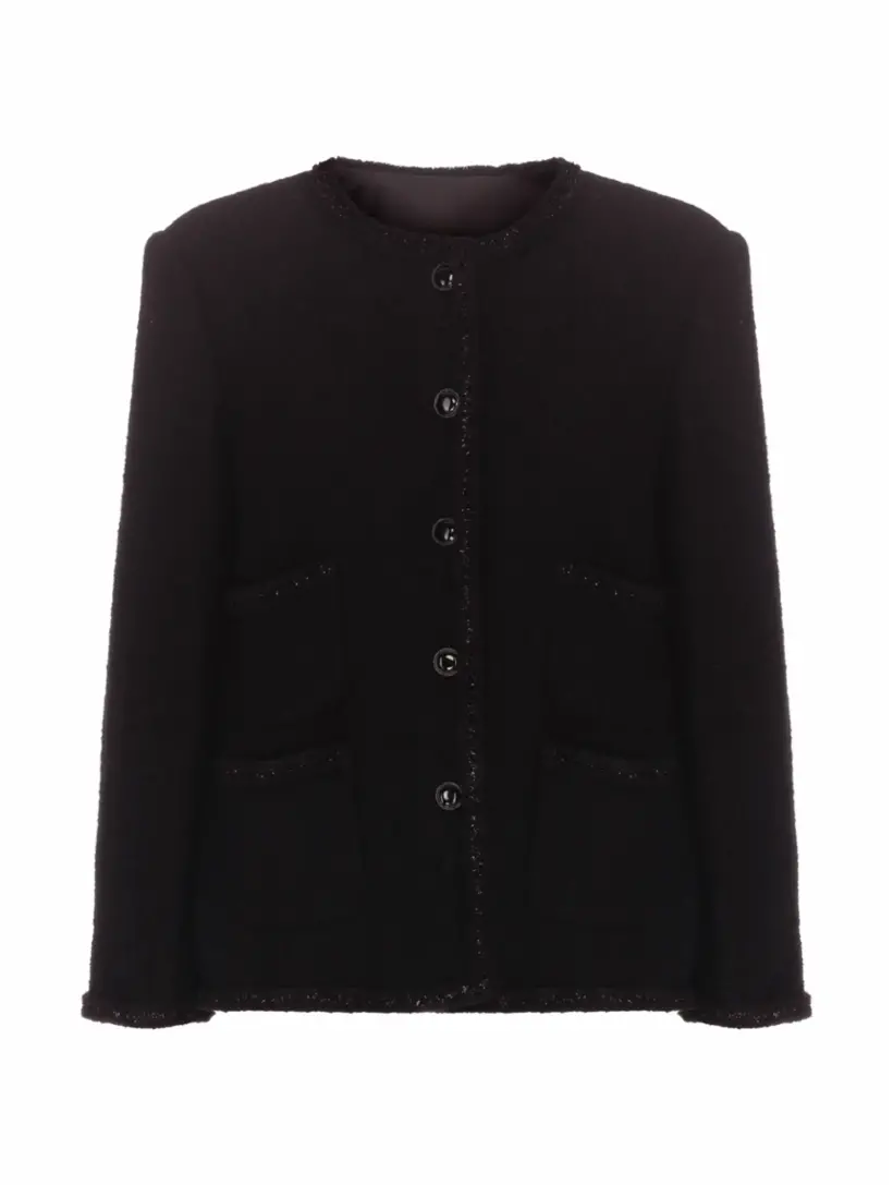 

Однобортный жакет из букле Lvir, черный