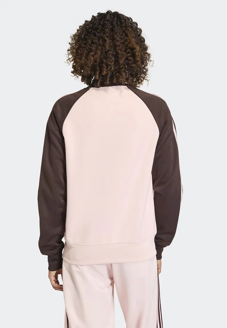 Толстовка спортивная, классическая, SST Adidas, розовый/кофейный — фото 2
