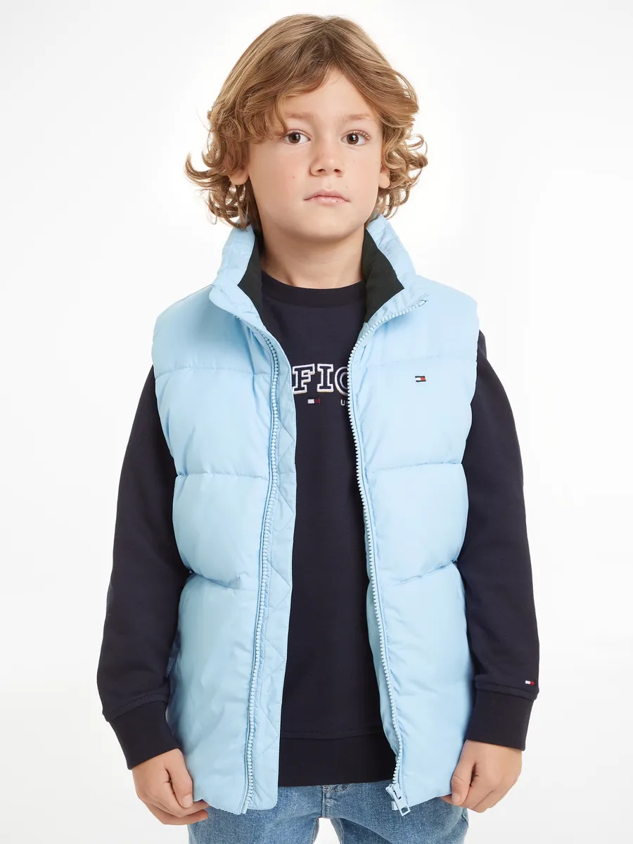 

Стеганый жилет Tommy Hilfiger "ESSENTIAL PADDED VEST", детский до 16 лет с вышивкой логотипа, синий