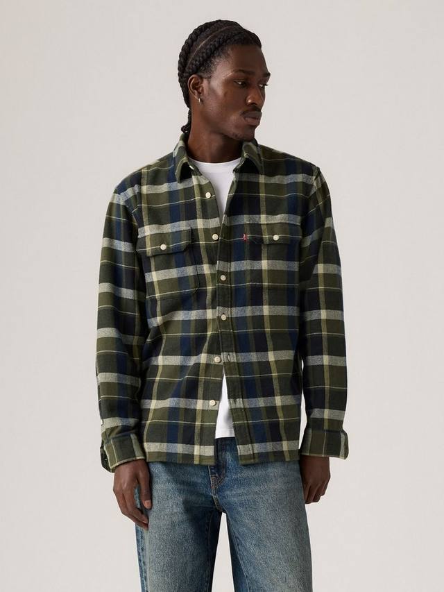 

Хлопковая рубашка с длинными рукавами и воротником в клетку Jackson Levi's