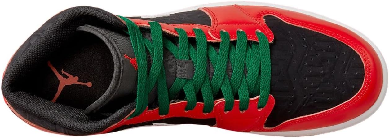 Мужские кроссовки Nike Air Jordan 1 Mid SE, белый/черный/красный — фото 3
