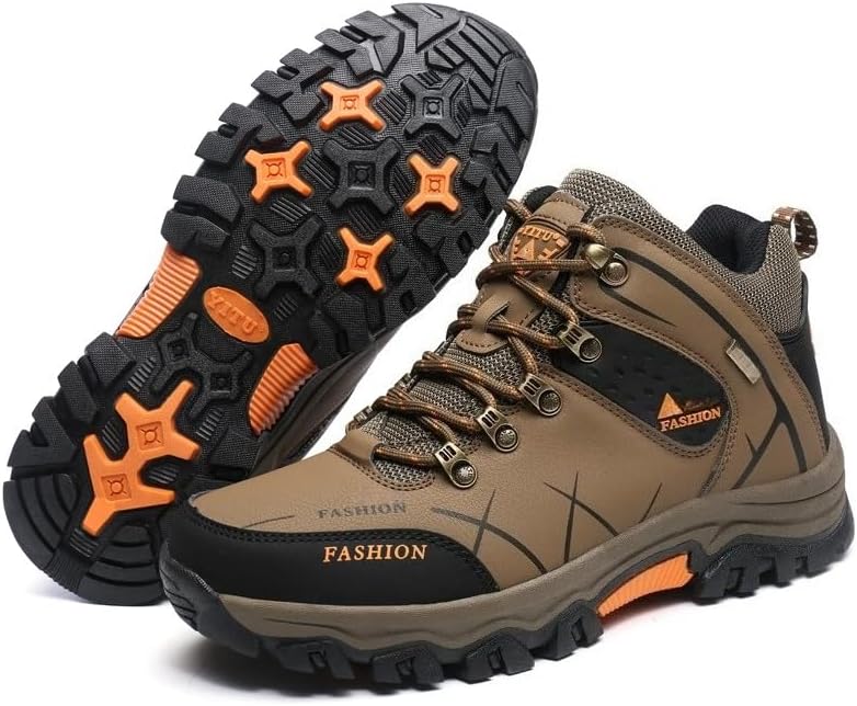 

Мужские водонепроницаемые походные ботинки Hhhchpm, легкие, с высокой и средней посадкой, дышащие, с нескользящей подошвой, для походов и трекинга, хаки