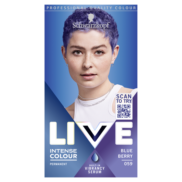 

Краска для волос 059 синяя ягода, 1 упаковка. Live Intense colour, цвет 059 blue berry