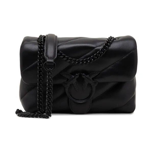 

Кожаная сумка через плечо Love Puff Mini Cl Pinko, черный