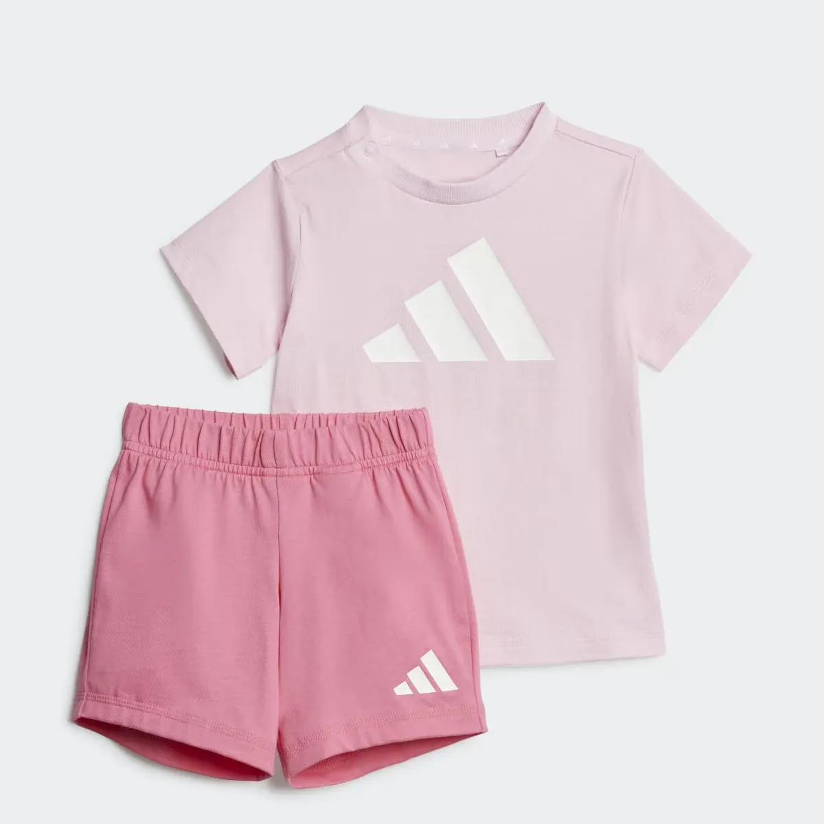 Детский комплект из футболки и шорт Essentials Adidas, розовый — фото 3