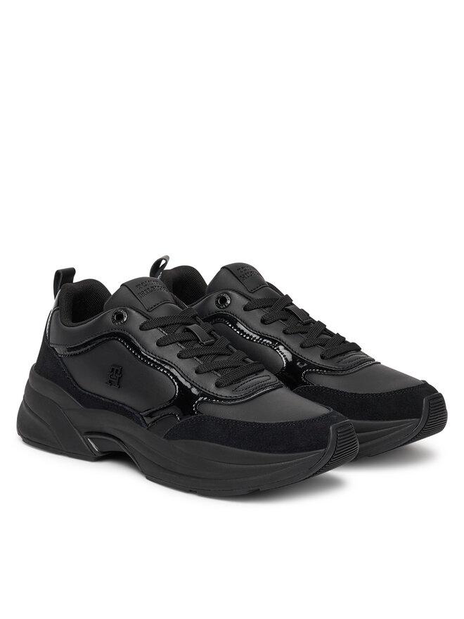 Кроссовки Chunky Runner Patent FW0FW08840 Tommy Hilfiger, черный — фото 2
