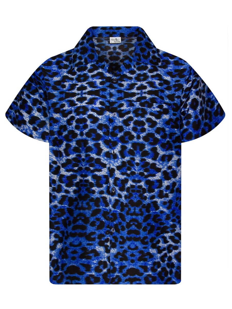 

Рубашка King Kameha Leopard, синий
