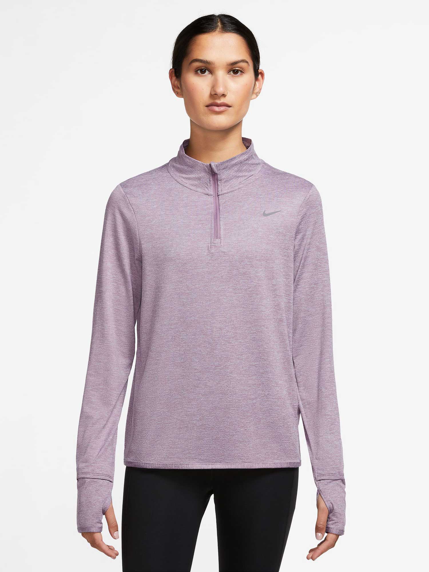 

Блуза Nike W NK SWIFT ELMNT DF UV HZ TOP, фиолетовый