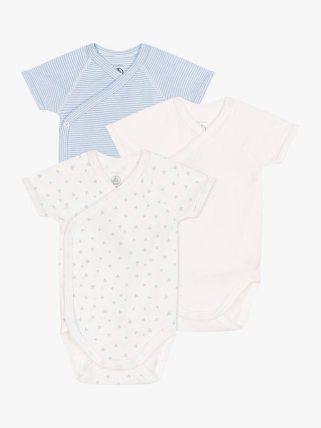 

Детское хлопчатобумажное боди с коротким рукавом Petit Bateau, разноцветный