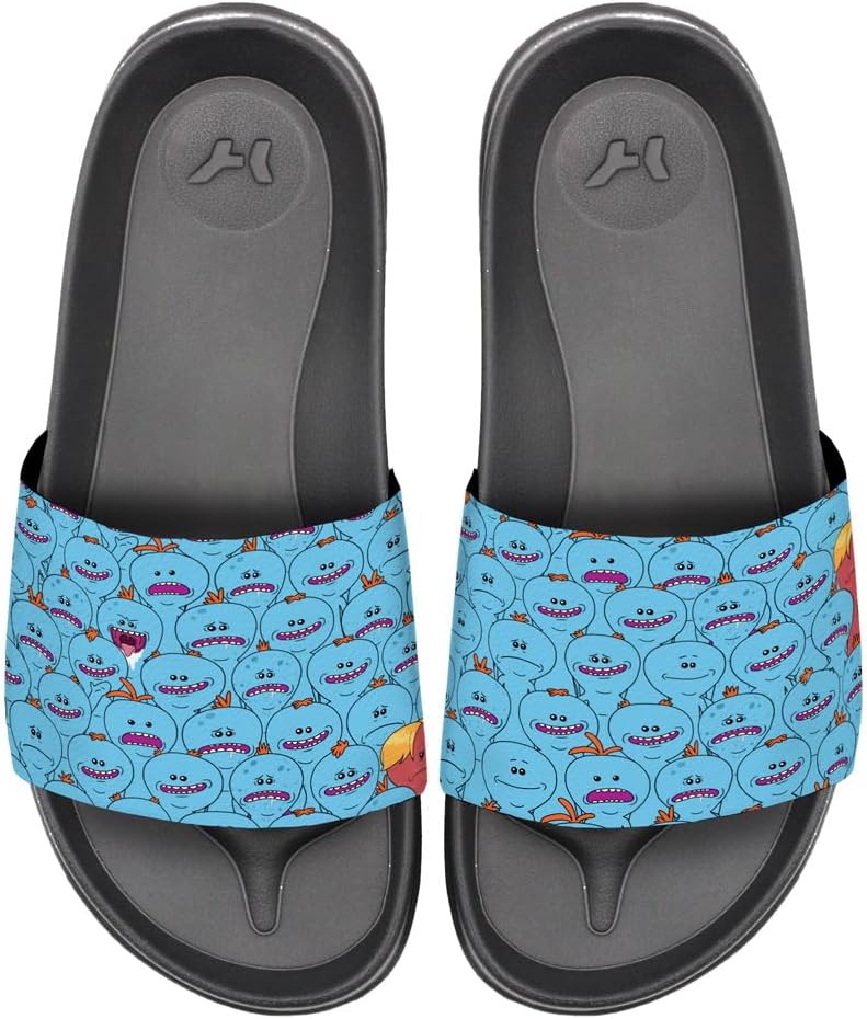 

Шлепанцы Popfunk Rick and Morty MeeSeeks унисекс для взрослых, регулируемые, официально лицензированы Hypd Slydr Switch, черный