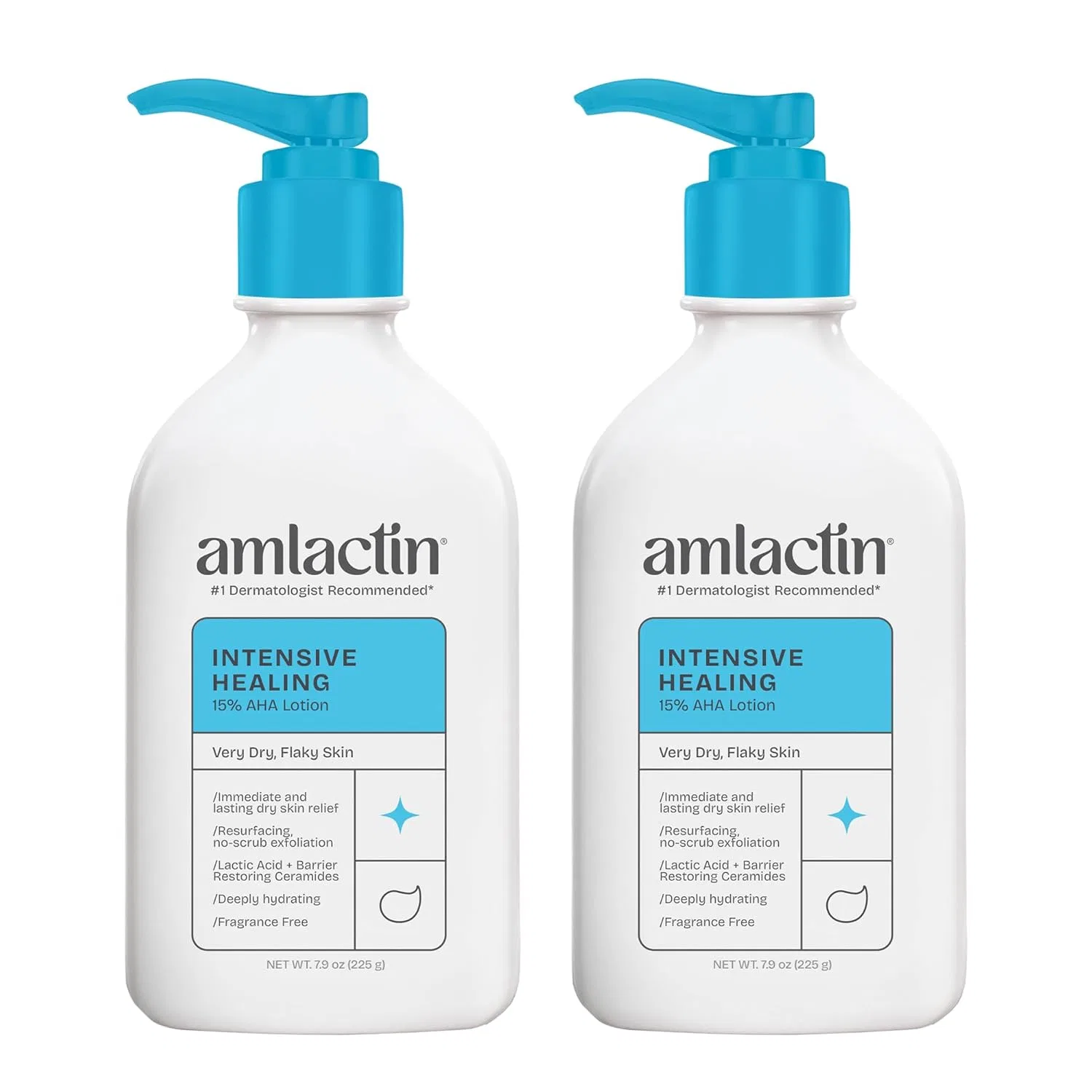 Увлажняющий лосьон AmLactin Rapid Relief Restoring + церамиды, 2 флакона по 225 г Amlactin