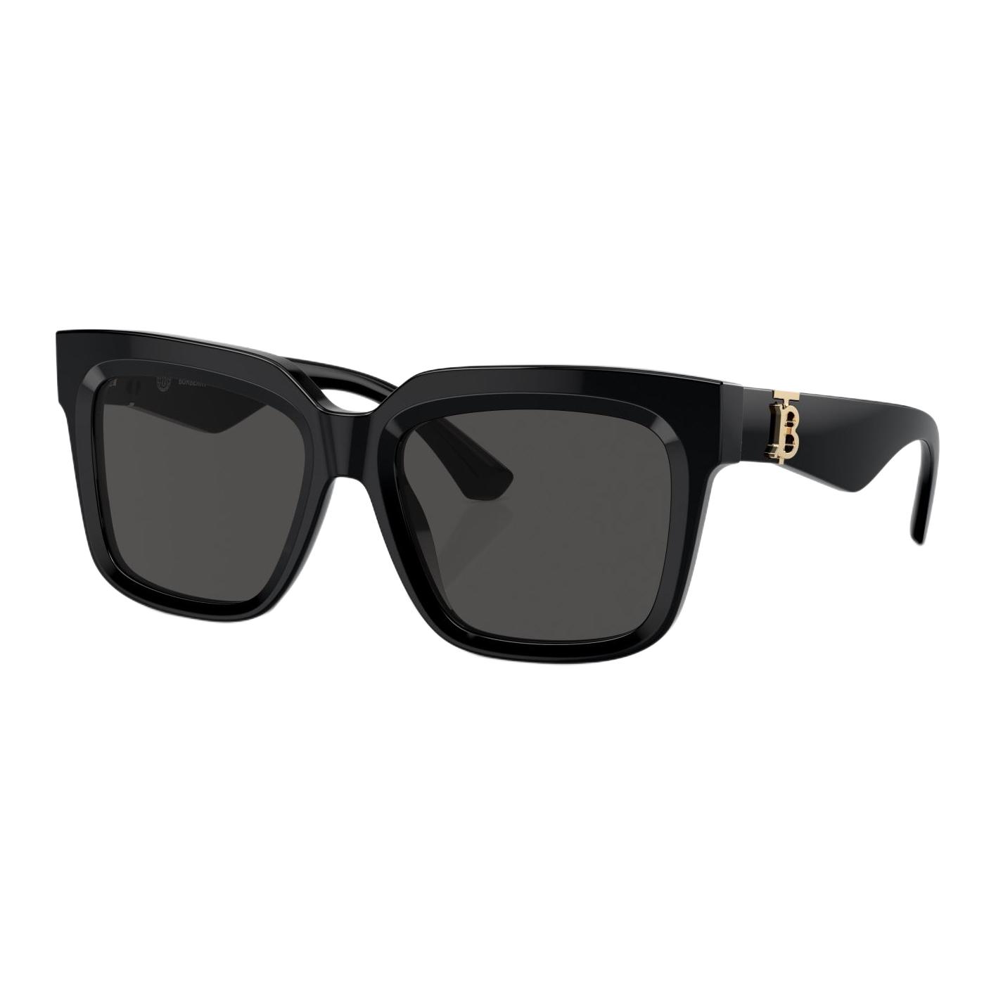 Burberry Солнечные очки в квадратной оправе с логотипом, Black — фото 3