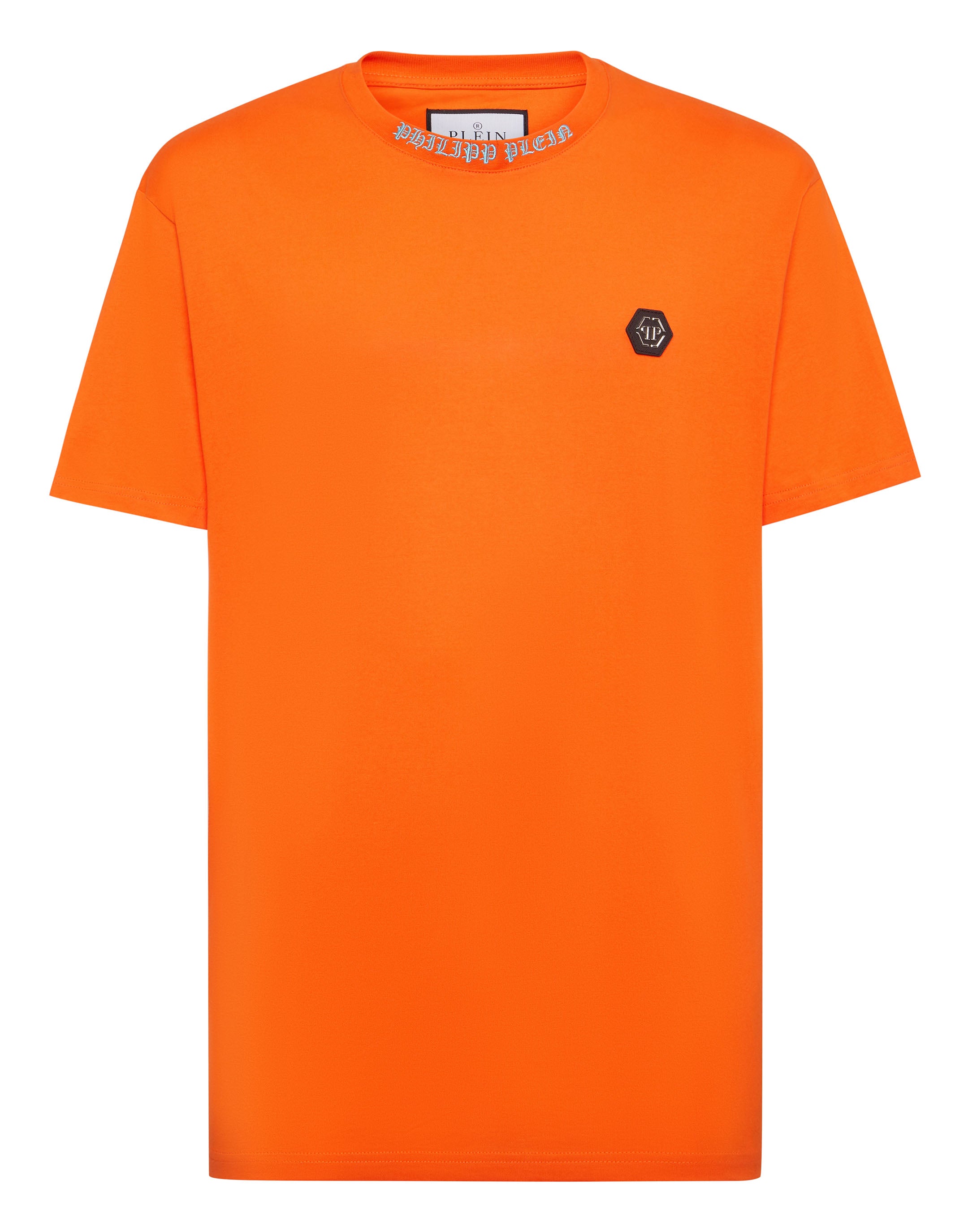 

Футболка с круглым вырезом SS PHILIPP PLEIN, цвет orange fluo